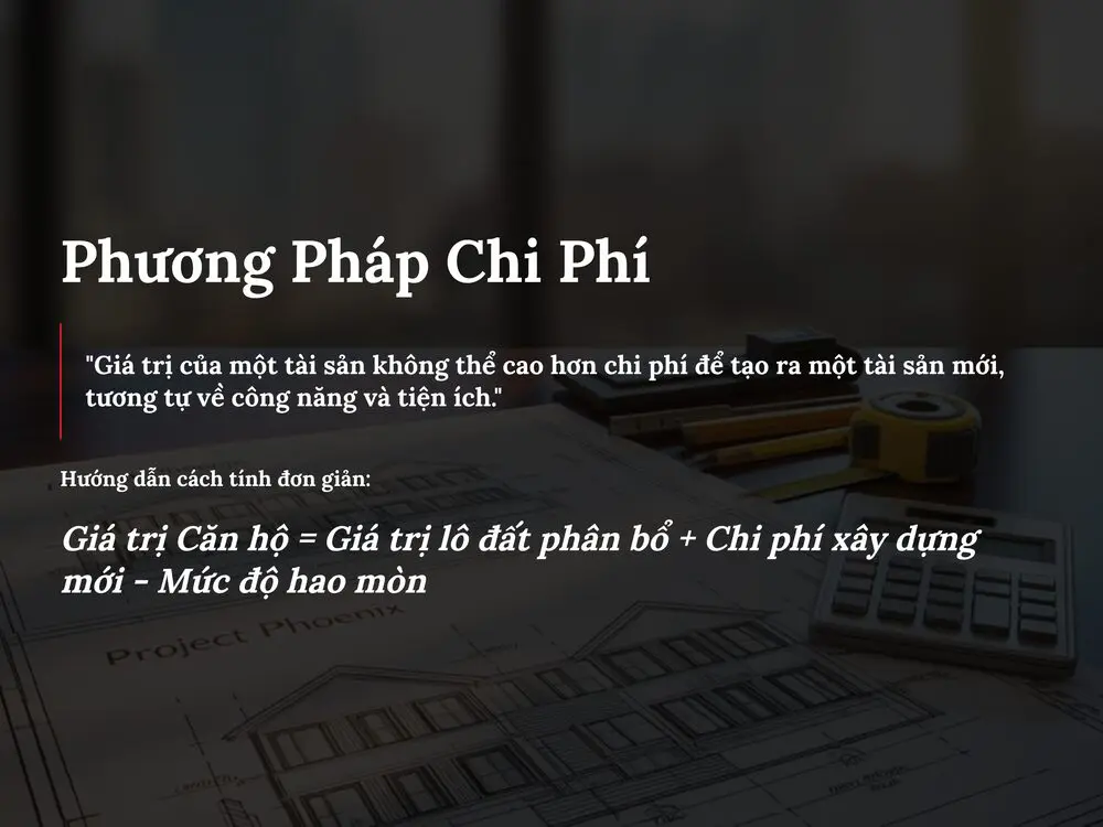Phương pháp chi phí để định giá căn hộ