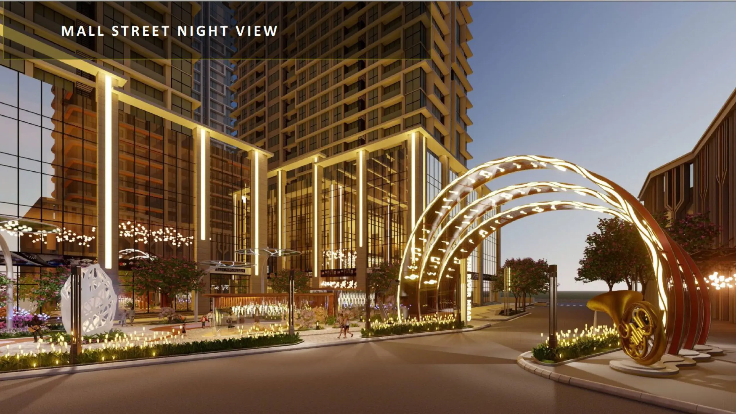 ĐƯờng về đêm đầy ánh sáng tại Capital Square