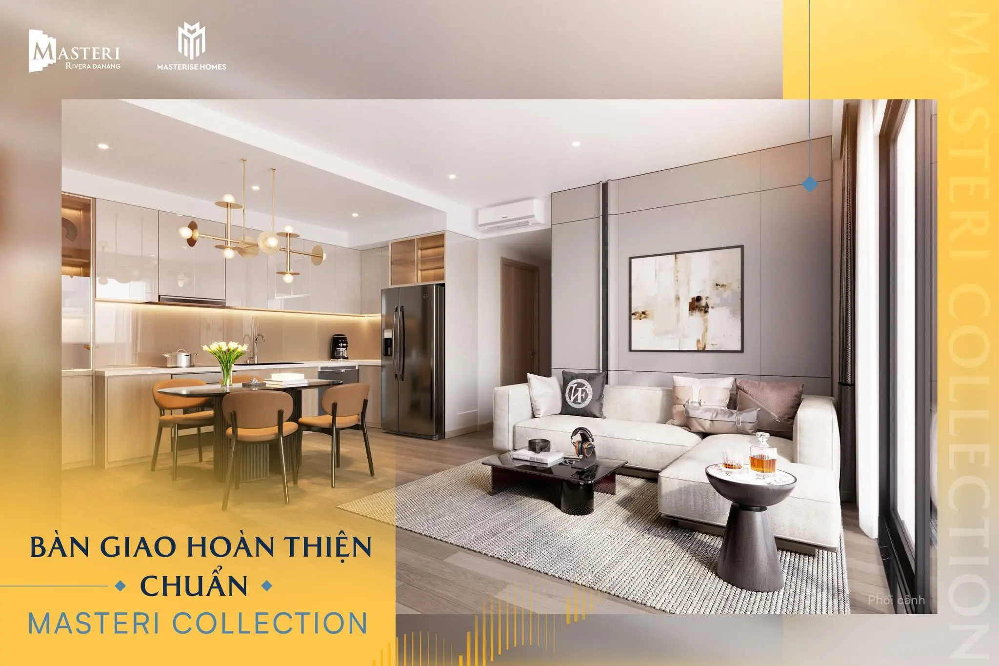 Hình ảnh căn hộ mẫu bàn giao chuẩn Masteri Collection tại Masteri Rivera Danang