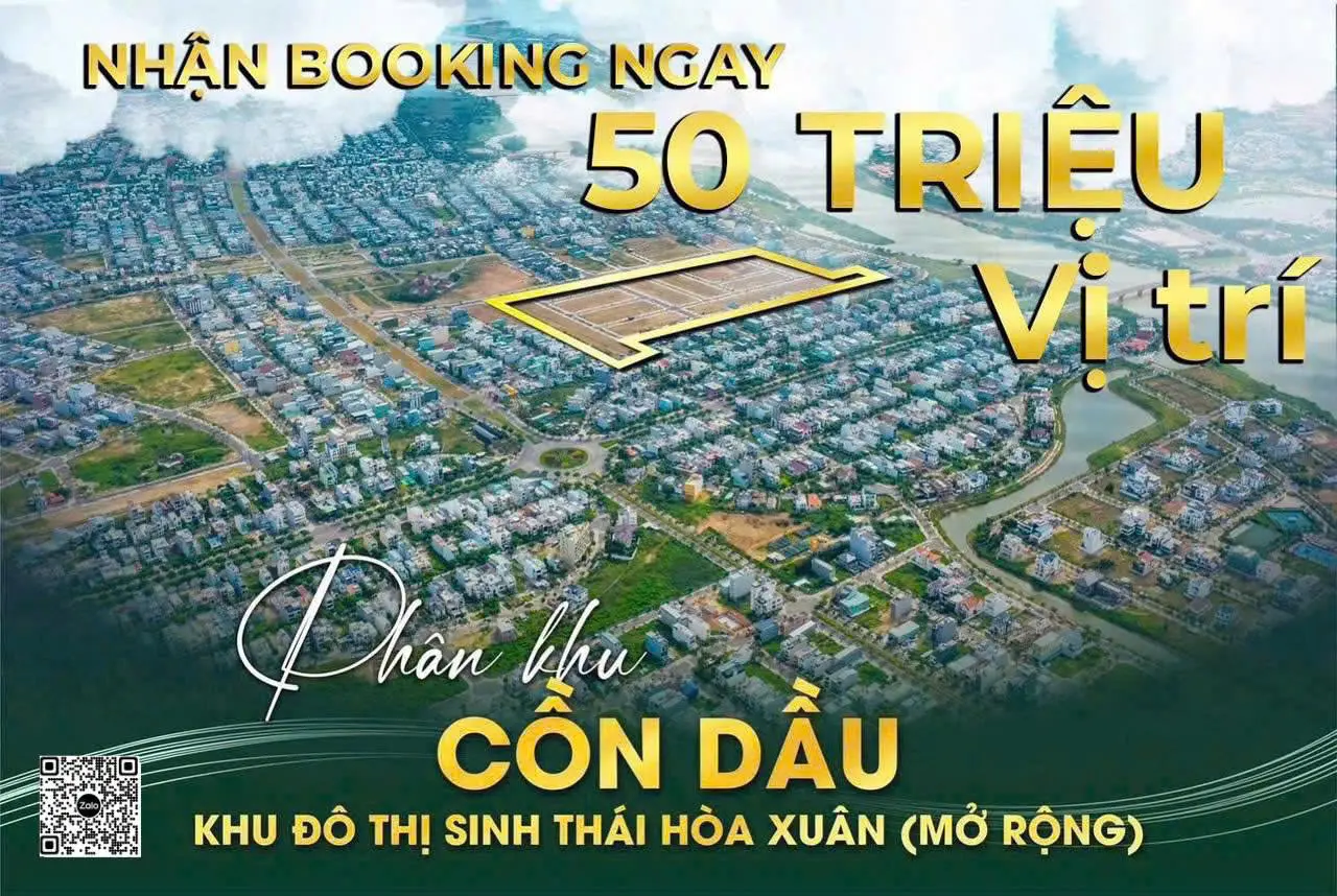 Khu Đô Thị Sinh Thái Hòa Xuân (mở Rộng) Phân khu Cồn Dầu đang mở bán với Booking 50 triệu