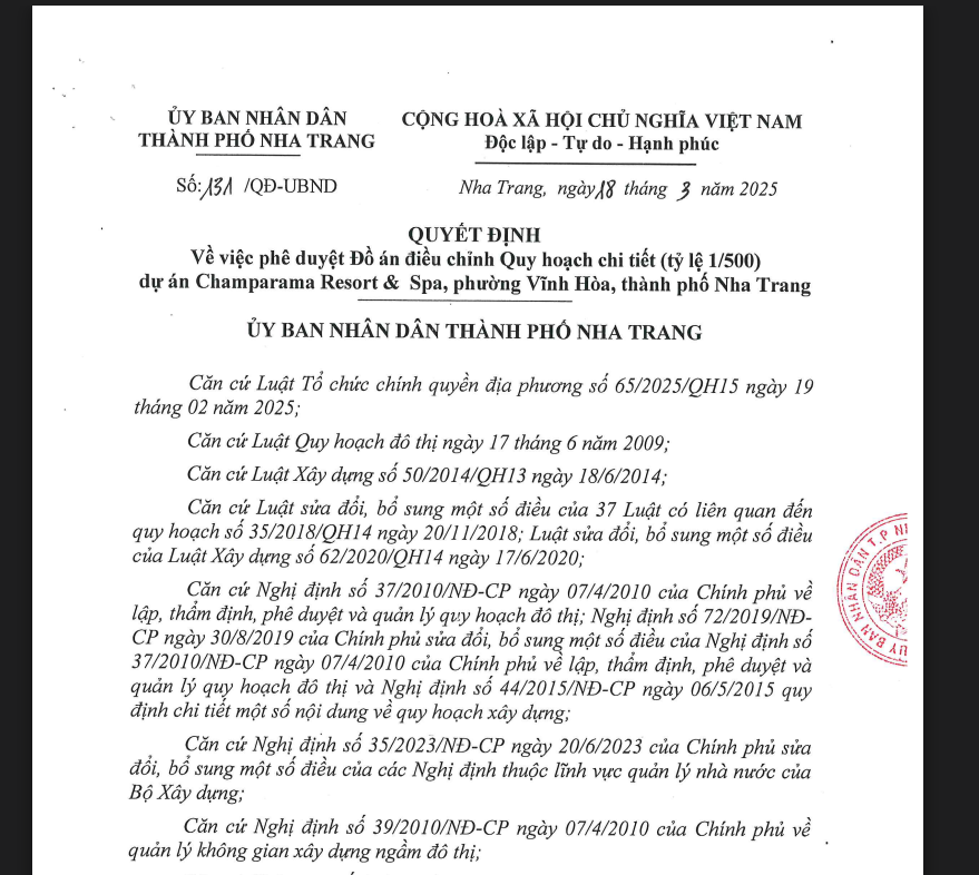 Hình ảnh giấy tờ pháp lý La Tiên Villa quy hoạch chi tiết tỷ lệ 1/500