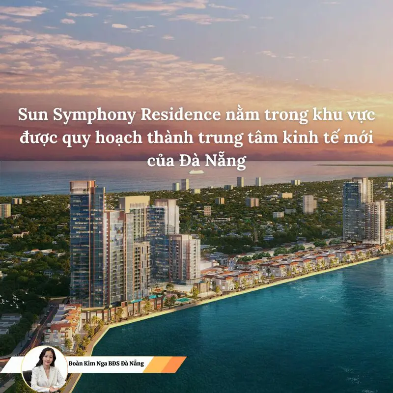 Sun Symphony Residence nằm trong khu vực được quy hoạch thành trung tâm kinh tế mới của Đà Nẵng