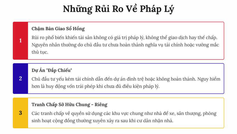 3 Rủi ro về pháp lý khi đầu tư căn hộ