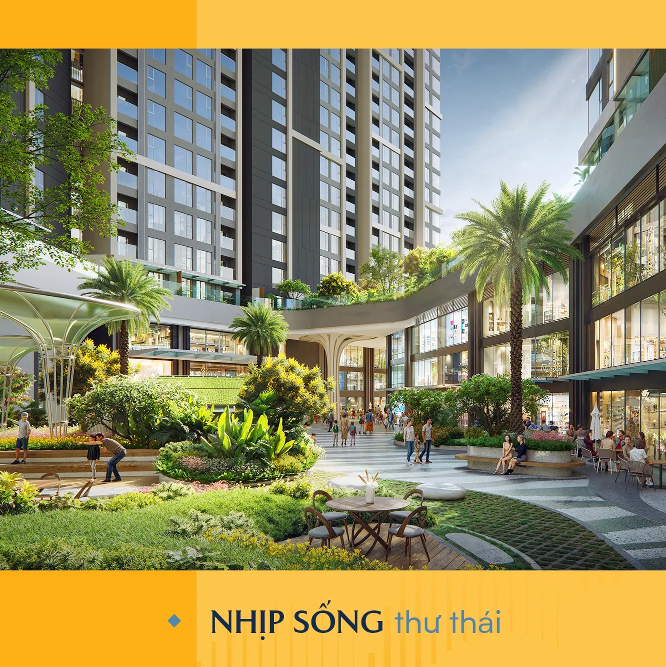 Nhịp sống thư thái trong khuôn viên cây xanh