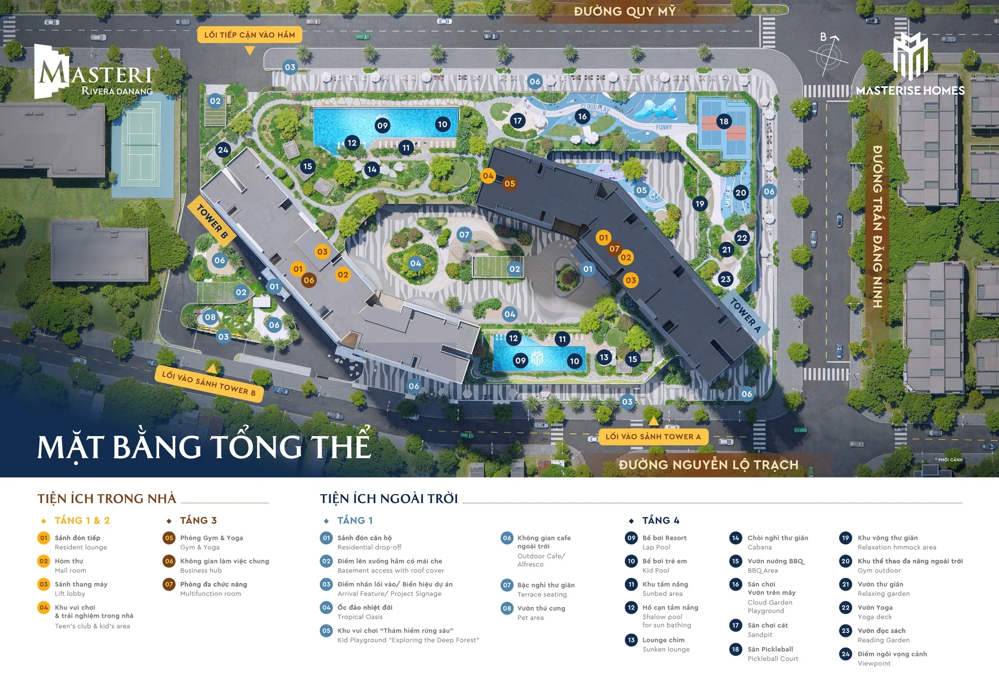 Hình ảnh mặt bằng tổng thể dự án Masteri Rivera Danang