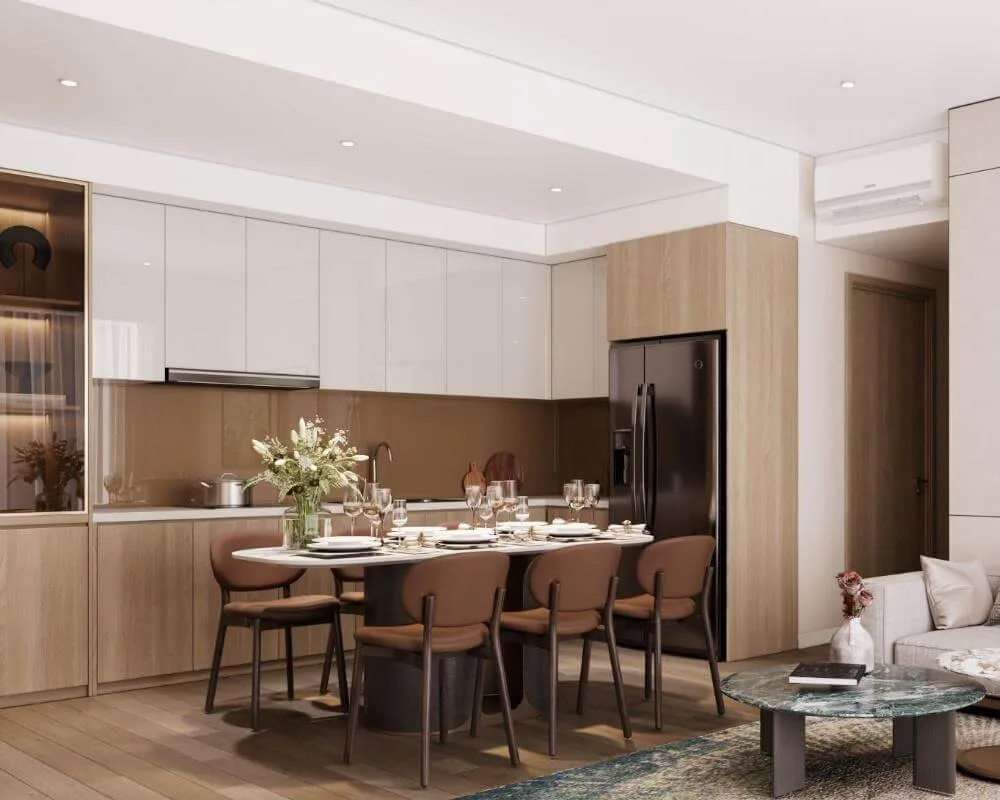 Nội thất không gian bếp căn hộ Masteri Rivera Danang