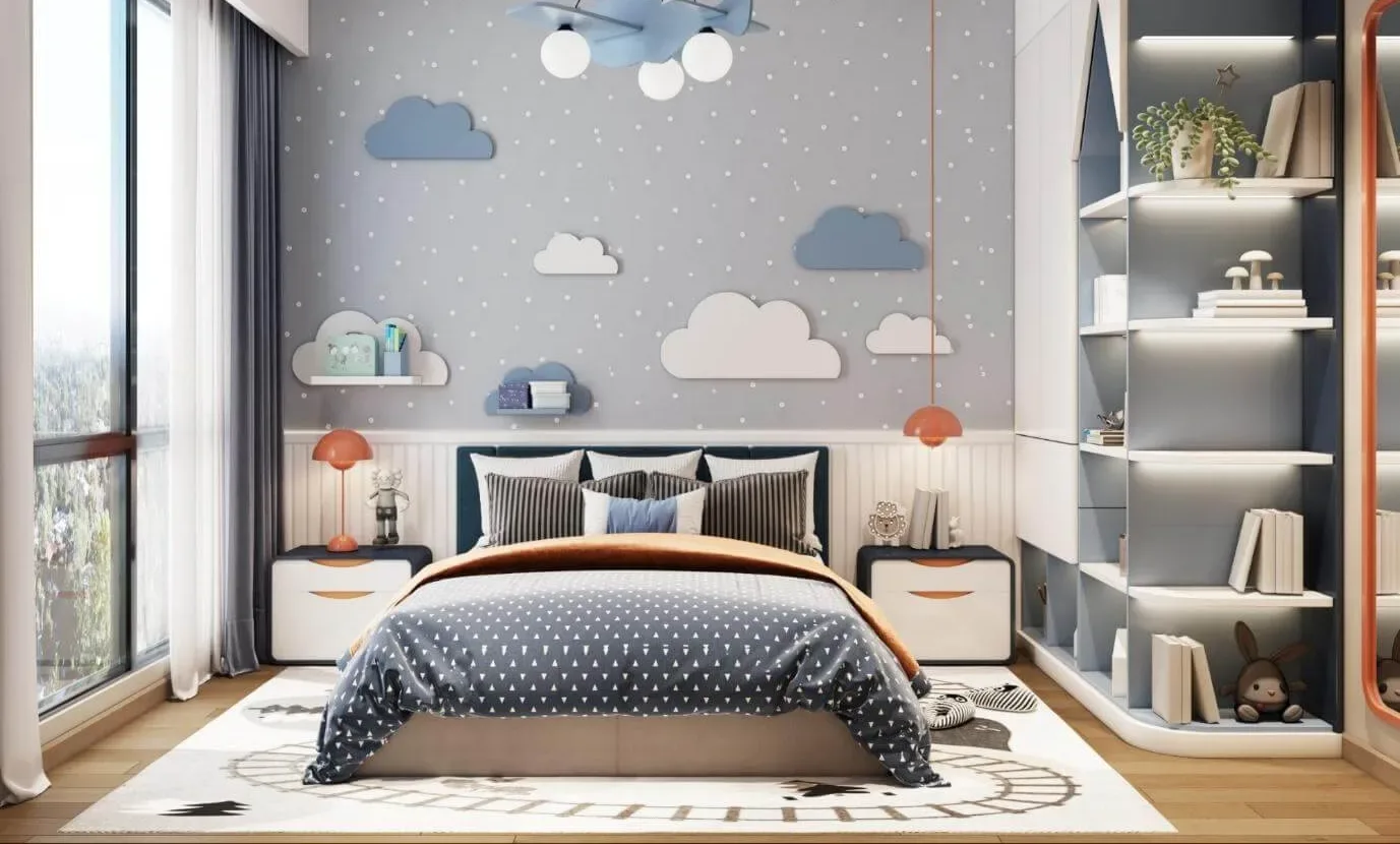 Nội thất không gian phòng ngủ căn hộ Masteri Rivera Danang 2