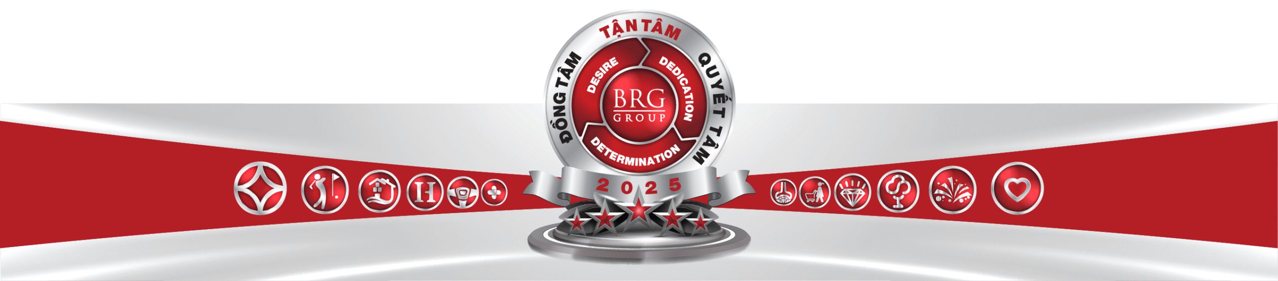 BRG Group với sứ mệnh chính là "Đồng Tâm - Tận Tâm - Quyết Tâm"