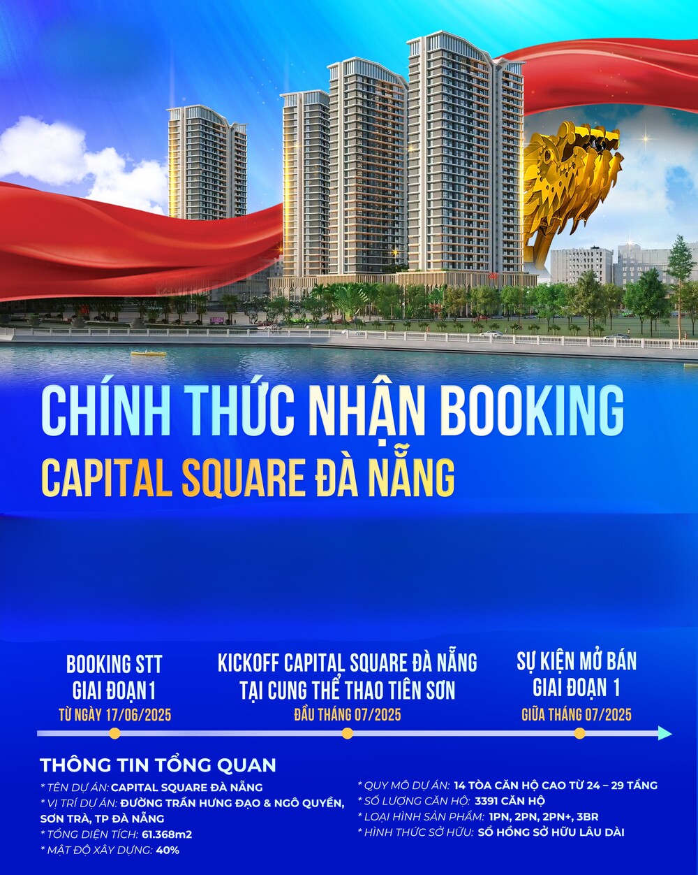 Capital Square Đà Nẵng đã chính thức nhận Booking vào tháng trước 7/2025