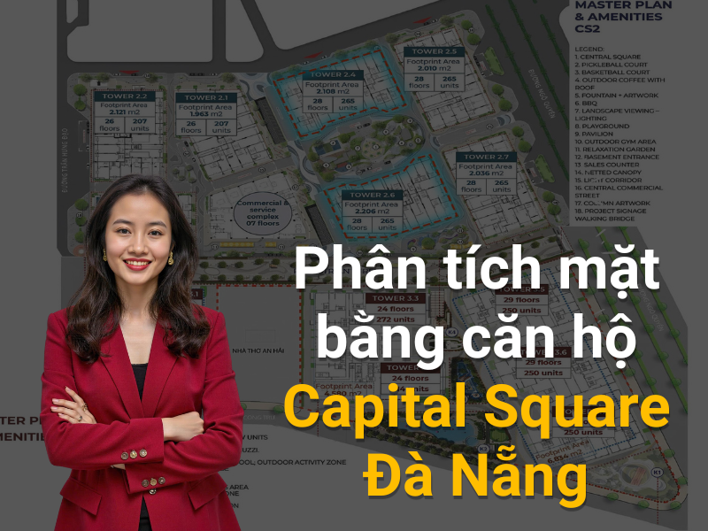 Phân tích mặt bằng căn hộ theo tầng của Capital Square Đà Nẵng
