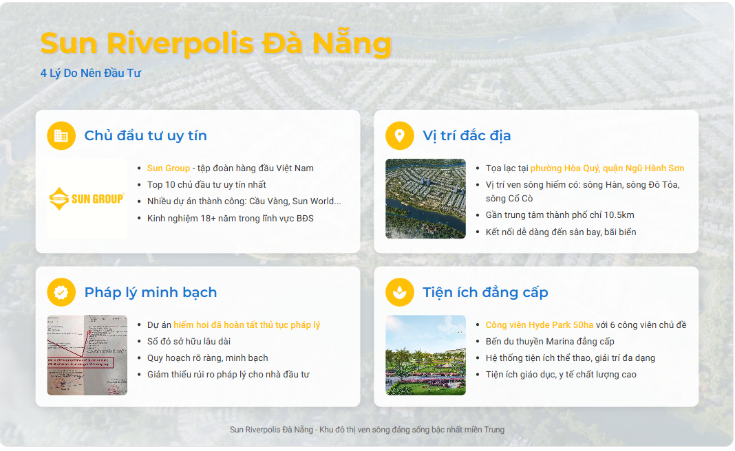 4 lý do nên đầu tư Sun Riverpolis trong năm 2025