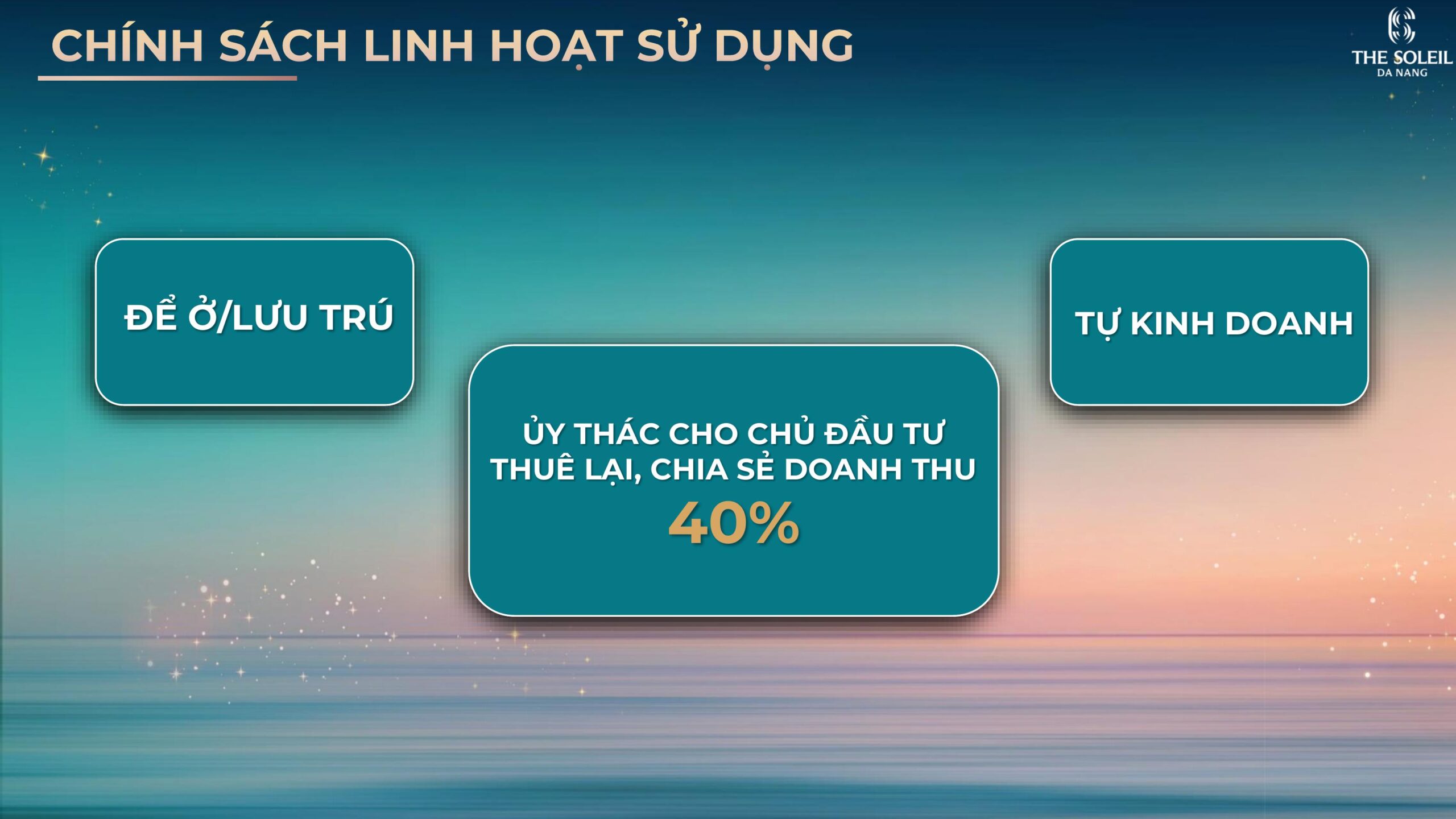Linh hoạt sử dụng dự án Soleil Ánh Dương