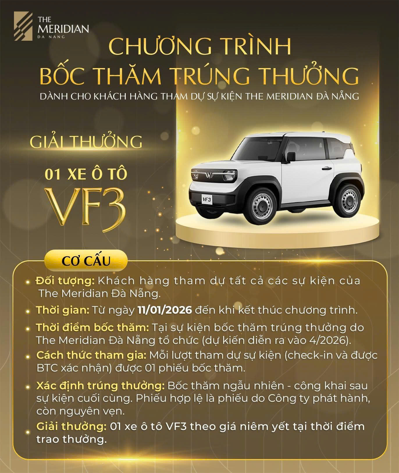 Cơ Hội Sở Hữu Vinfast Vf3 Và Trải Nghiệm Sống Thượng Lưu Tại The Meridian Đà Nẵng