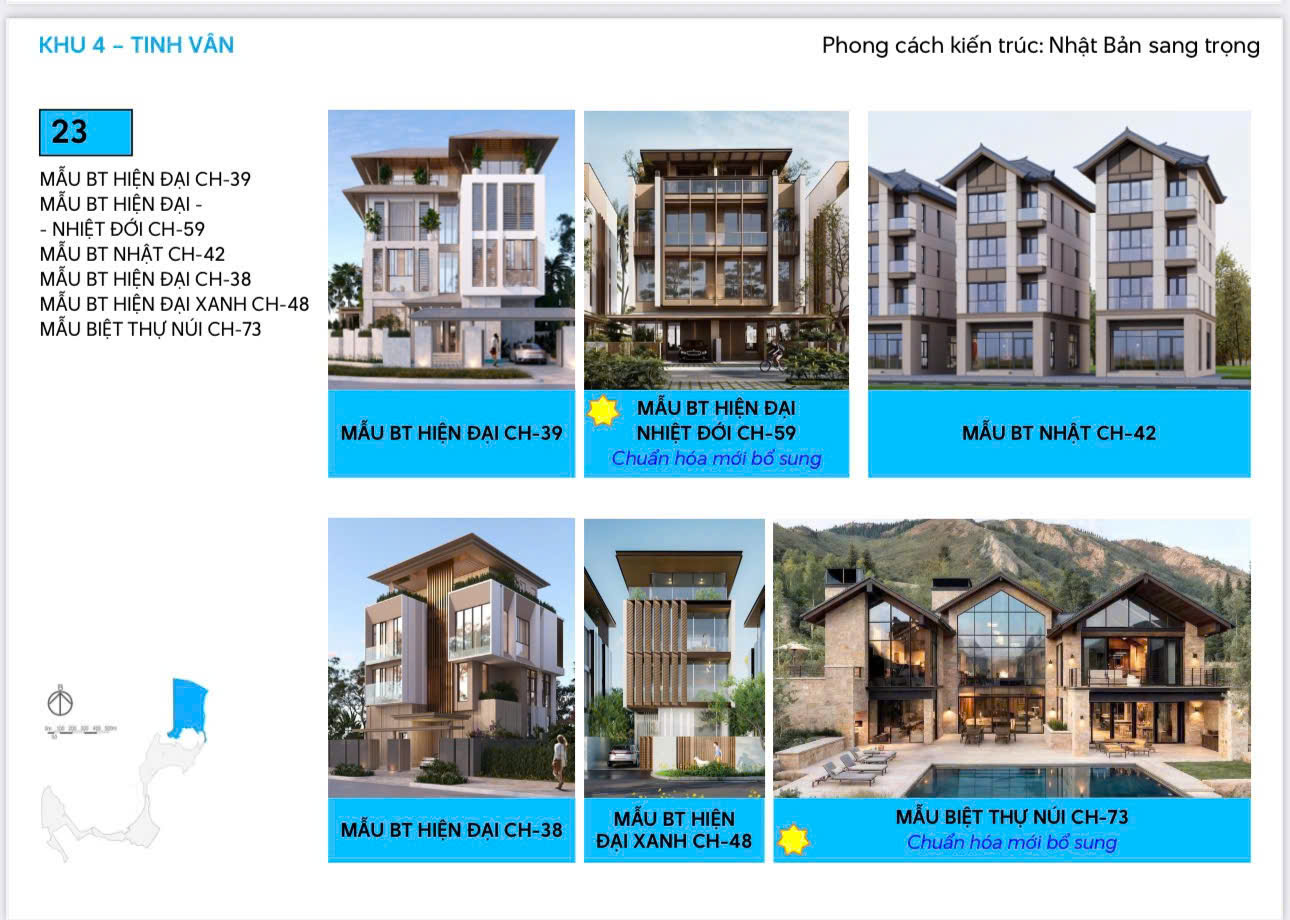 Mẫu biệt thự khu 4 tinh vân