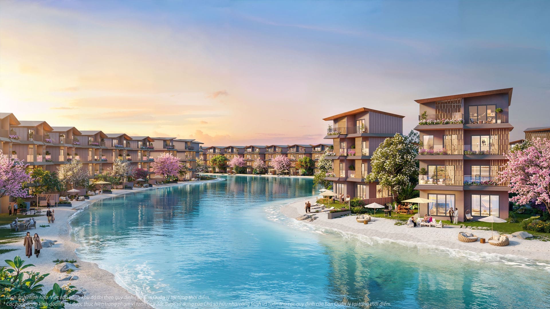 Cảnh quan xanh trong quần thể tiện ích Vinhomes Hải Vân Bay