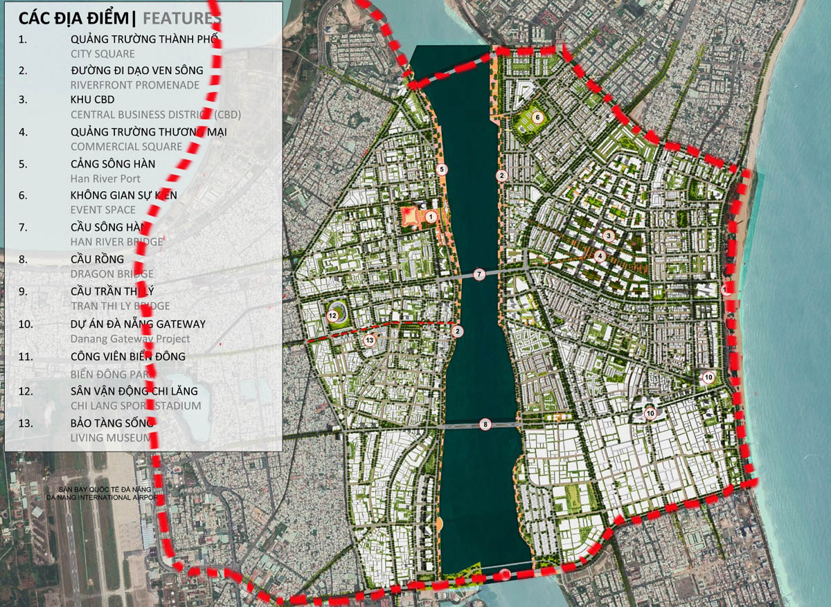 Bản đồ Trung Tâm Đà Nẵng - Nguồn Tạp Chí Kiến Trúc