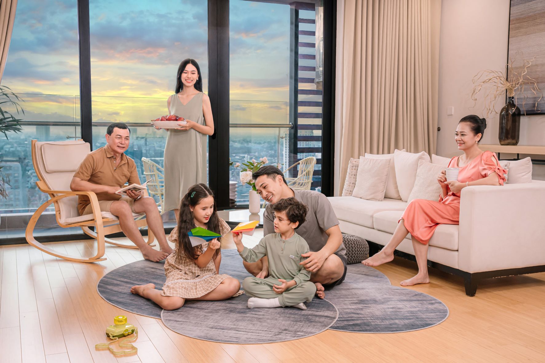 Không gian trong các căn hộ cao cấp mang đến sự ấm cúng