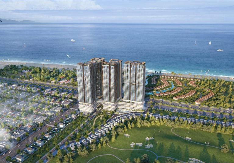 phối cảnh nhìn từ ngoài ra biển dự án newtown diamond